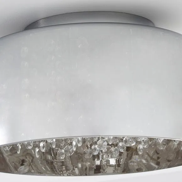 Seychelles Smoked Flush Ceiling Light 4