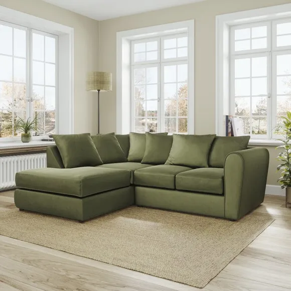 Blake Curved Arm Opulent Velvet Corner Chaise Sofa 1