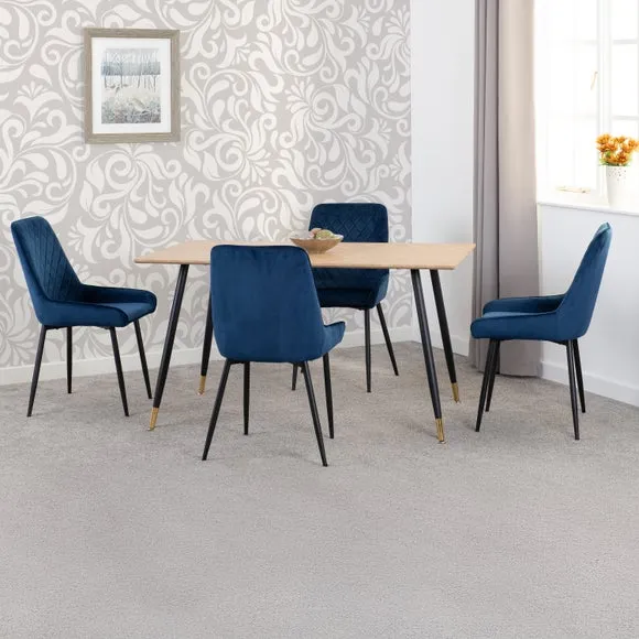 Hamilton & Avery 4 Seater Dining Table with 4 Dining Chairs 1
