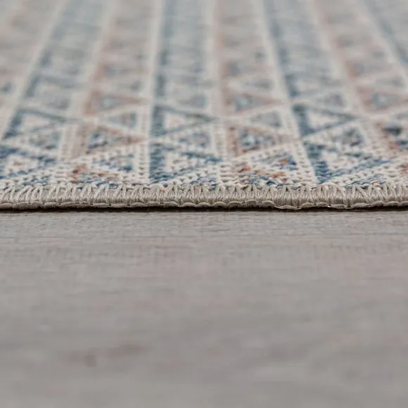 Geo Diamond Woven Washable Rug 4
