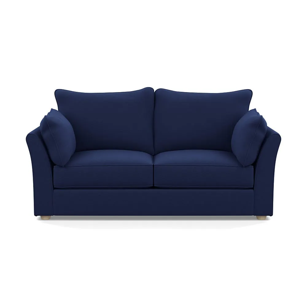 Heal's Tailor 3 Seater Sofa Melton Wool New Navy Natural Beech Feet 1