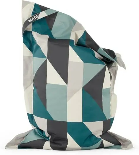 Small Piggy Bean Bag, Teal Multi Print