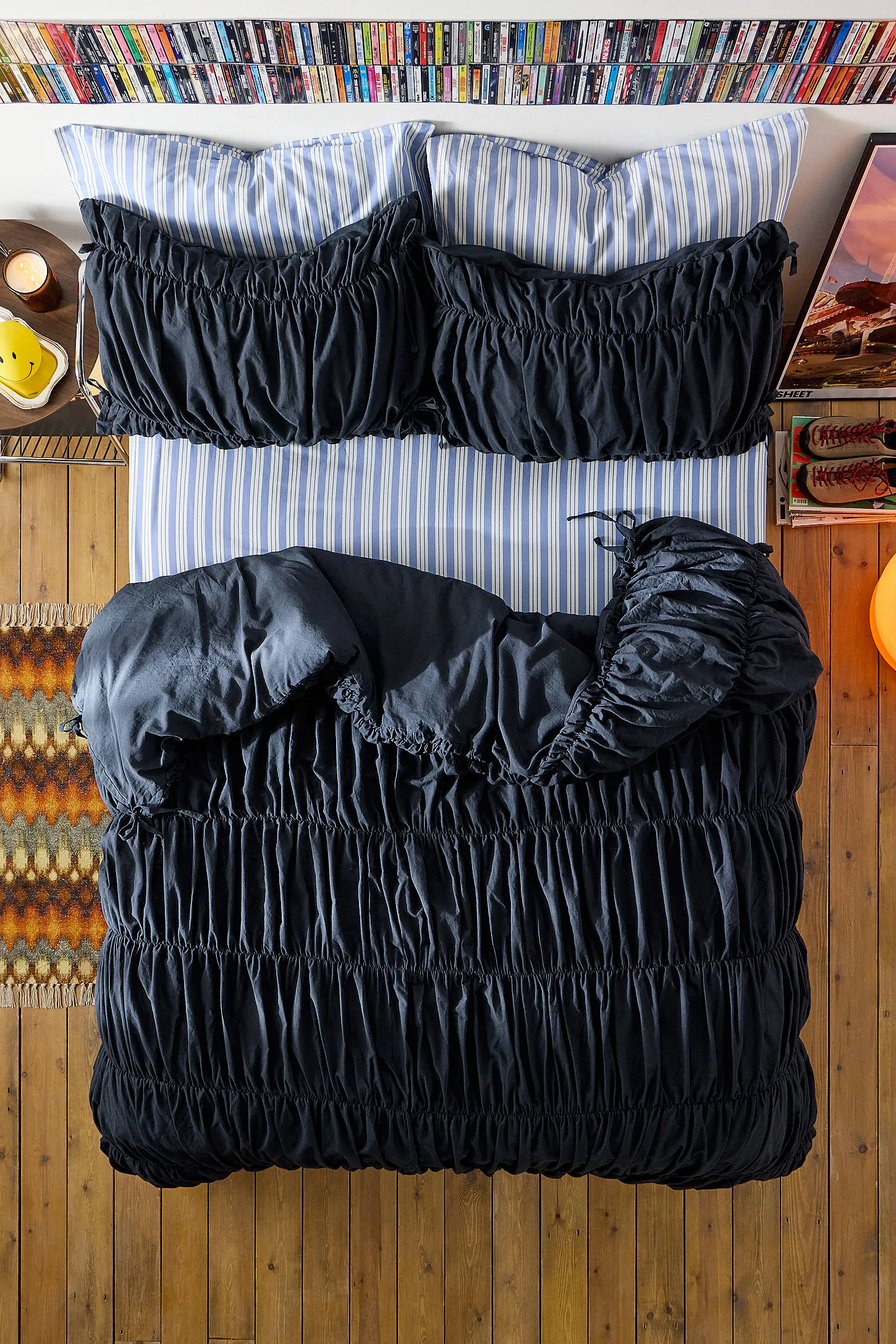 Cinched Duvet Set - Midnight Blue 1