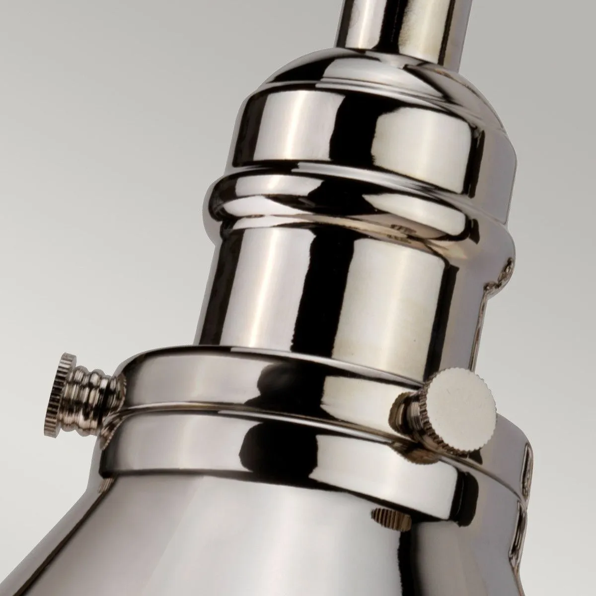 Netlighting Provence 1 Light Indoor Dome Wall Light Polished Nickel E27 in Grey 4