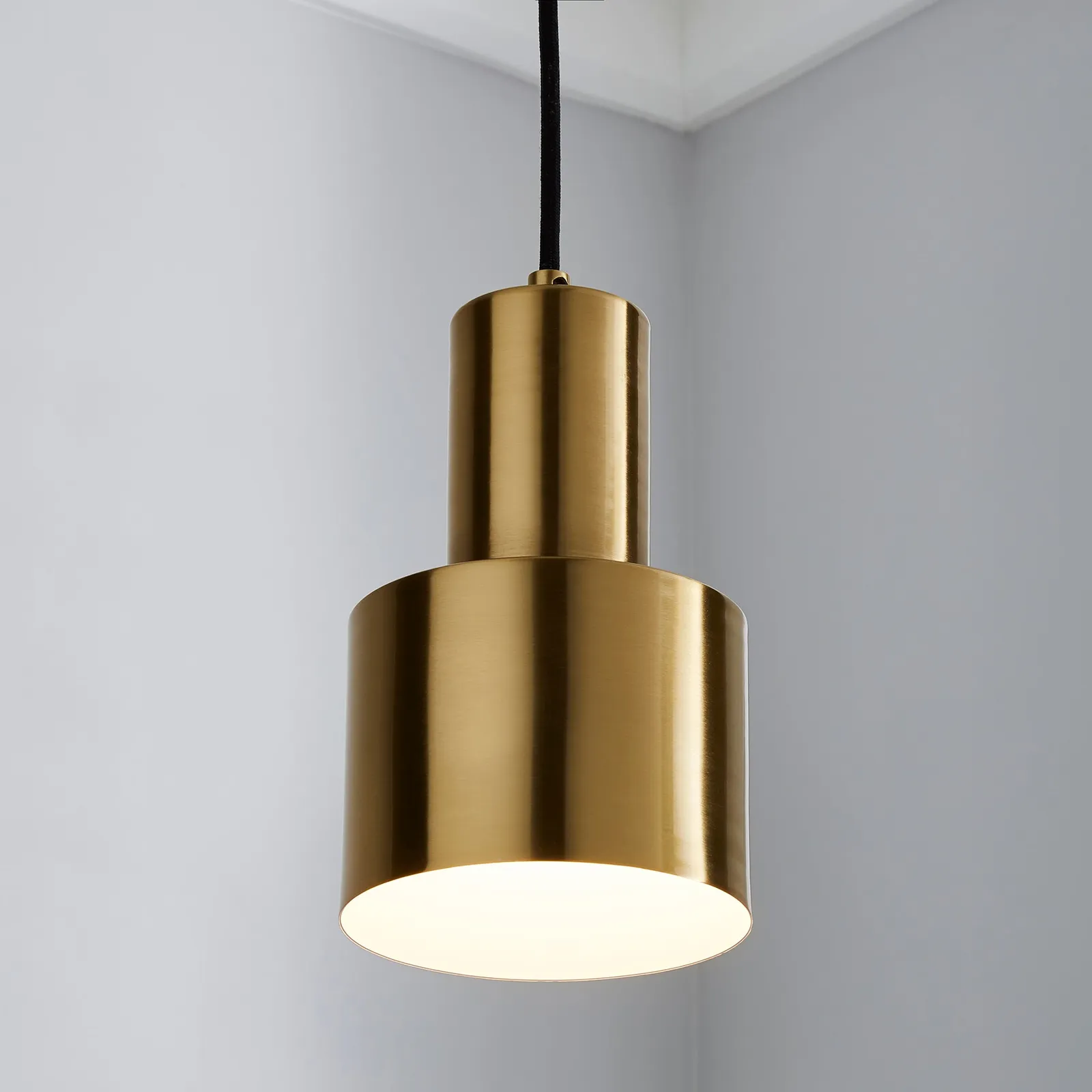 Cole Brushed Metal Pendant Ceiling Fitting Gold