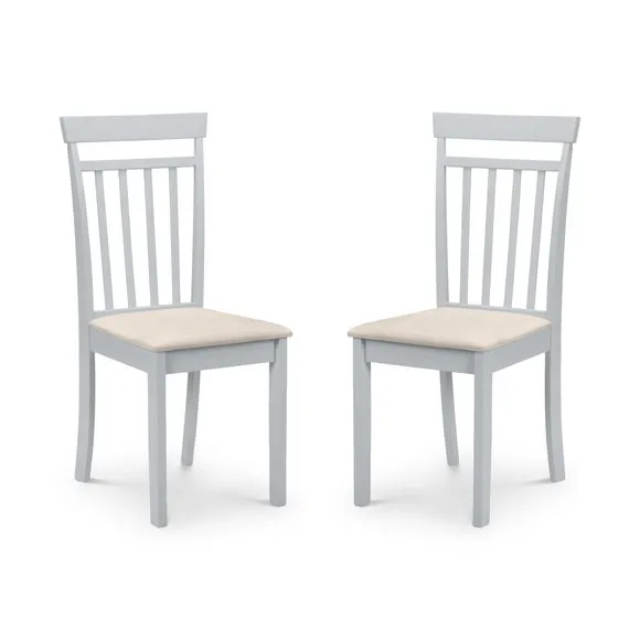 Coast Set of 2 Dining Chairs, Faux Linen 2