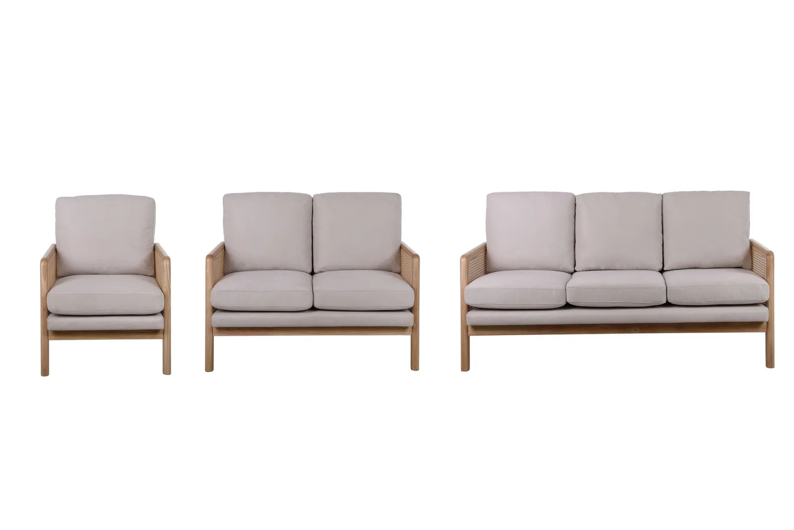 Birlea White 2 Seater 3 Seater & Chair Bundle Ida