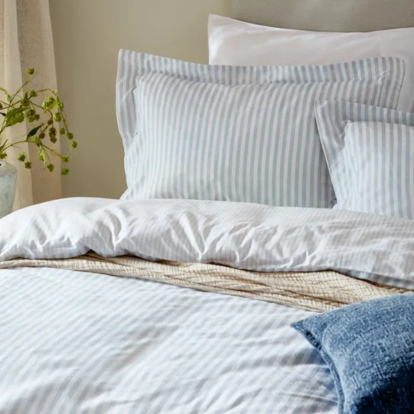 The Linen Yard Hebden Reversible 100% Cotton Duvet Cover & Pillowcase Set 2