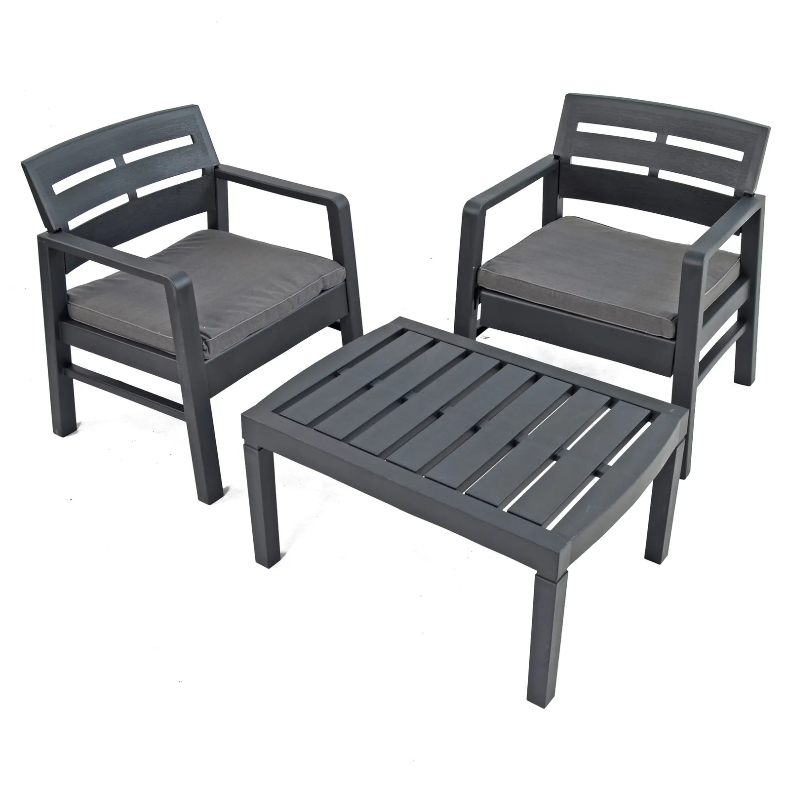 Venice 2 Seater Anthracite Conversation Set Grey