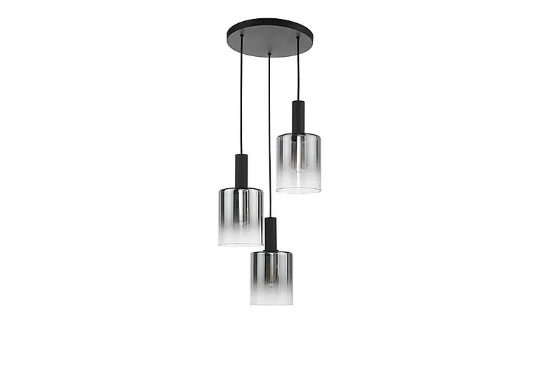 Macon 3 Light Cluster Pendant - Black