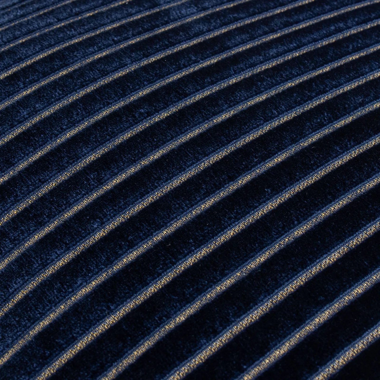 Paoletti Savoy Stripe Velvet Cushion in Navy 5
