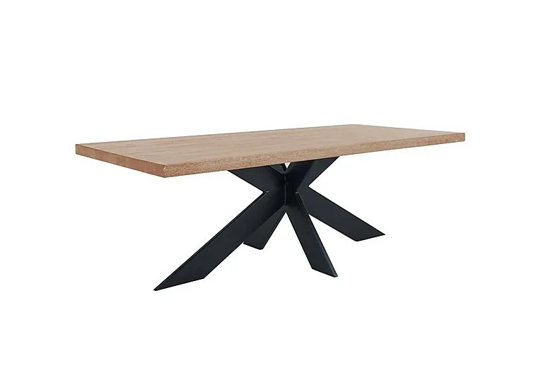 Terra Straight Edge Dining Table with Star Base - 180-cm - Storm Wood
