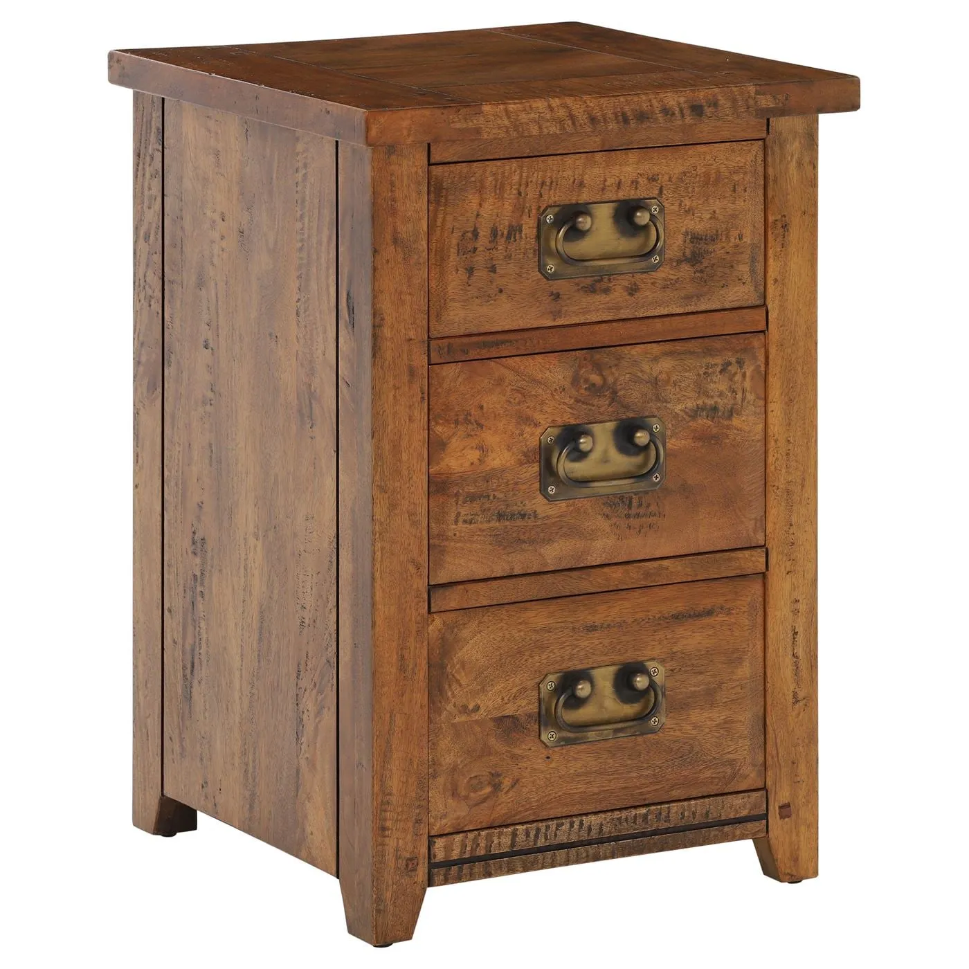 New Frontier 3 Drawer Bedside Table, Mango Wood | Barker & Stonehouse 5