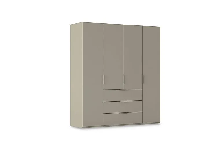 Haven 201cm 4 Door Combi Wardrobe with Décor Doors