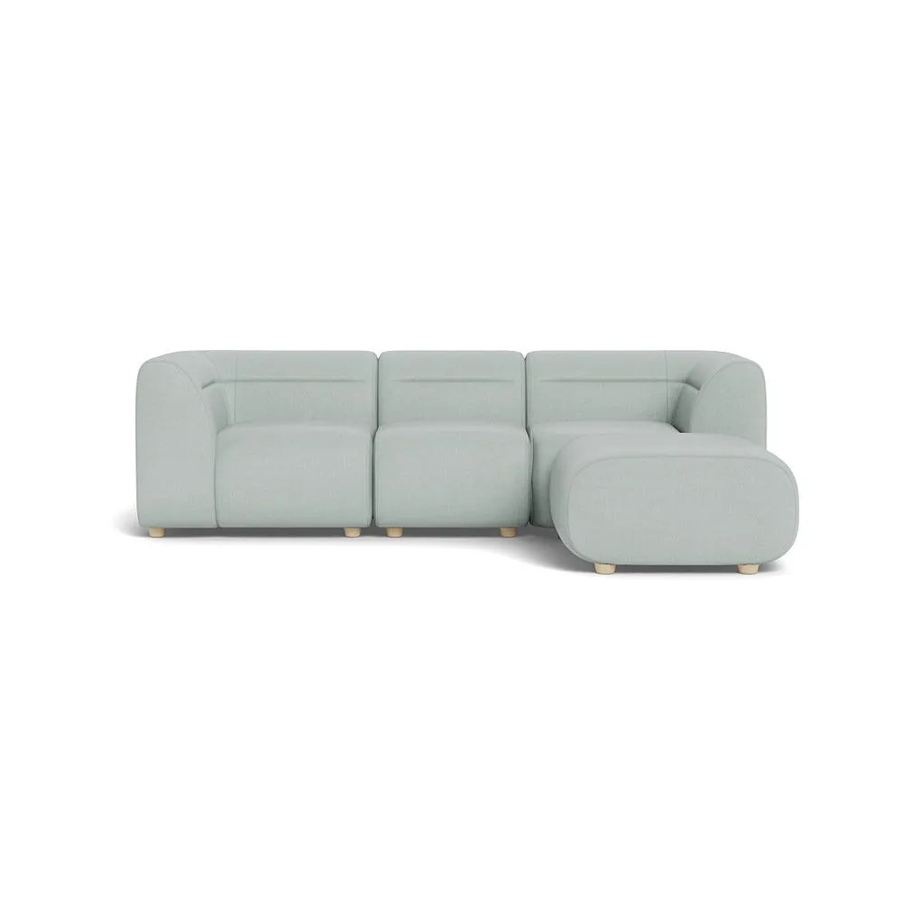 Heal's Lilli Right Hand Facing Corner Sofa Brushed Cotton Oat Natural Beech Feet 1