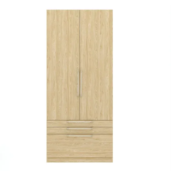Foster Double 3 Drawer Wardrobe 2