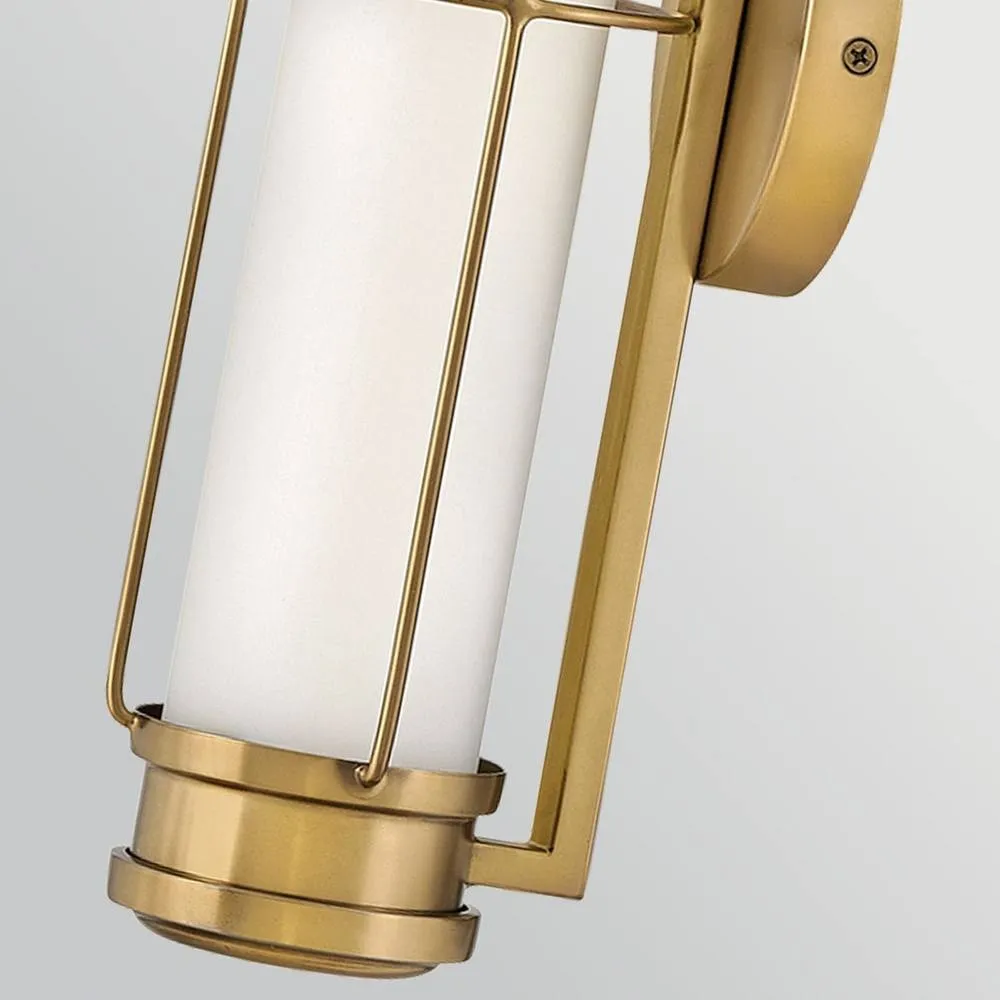 Netlighting Saylor Small Integrated LED Wall Light Heritage Brass 3000K IP44 in Gold 5