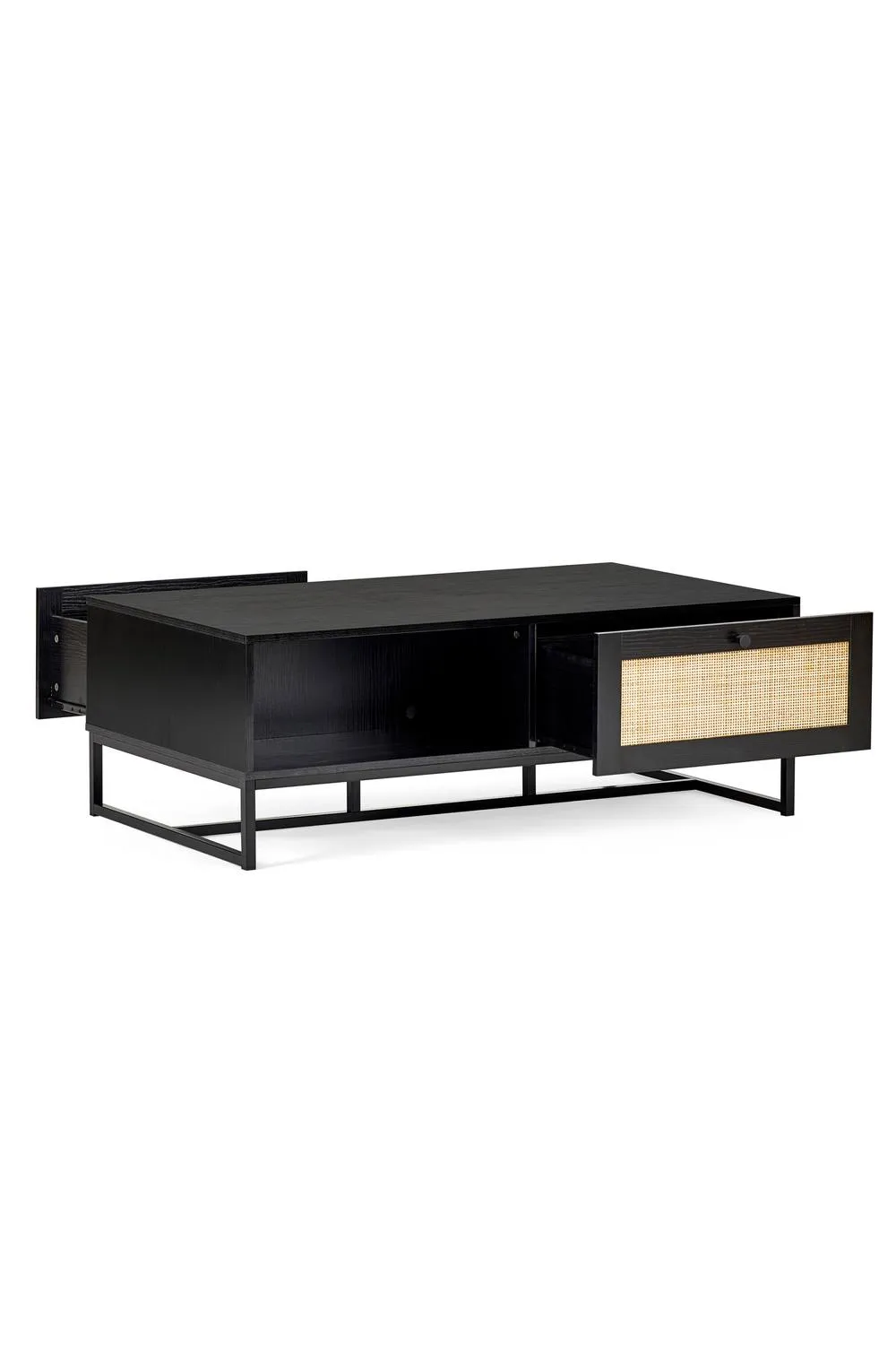 Julian Bowen Padstow Rattan Coffee Table in Black 4
