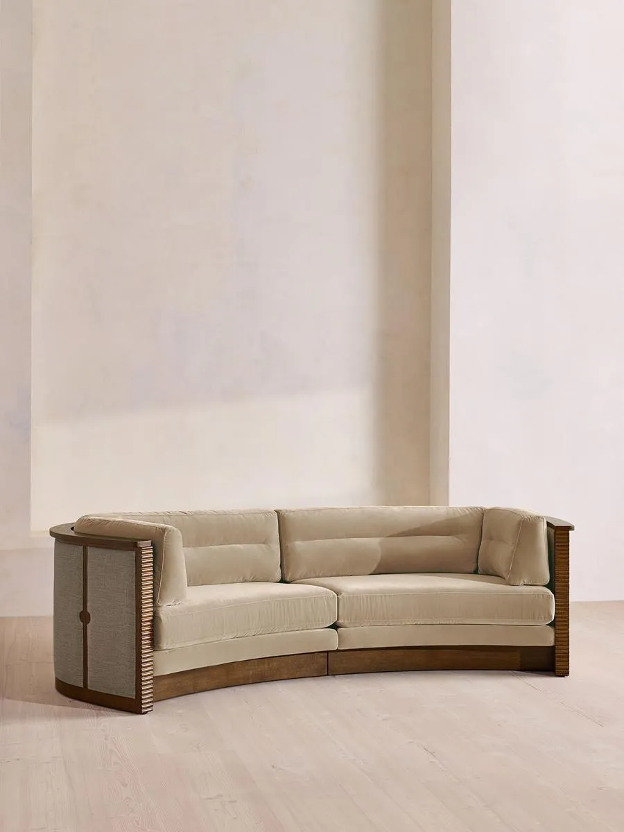 Belmont Sofa, Three Seater, Velvet, Oyster