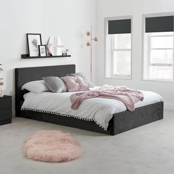 Berlin Crushed Velvet Ottoman Bed Frame 1
