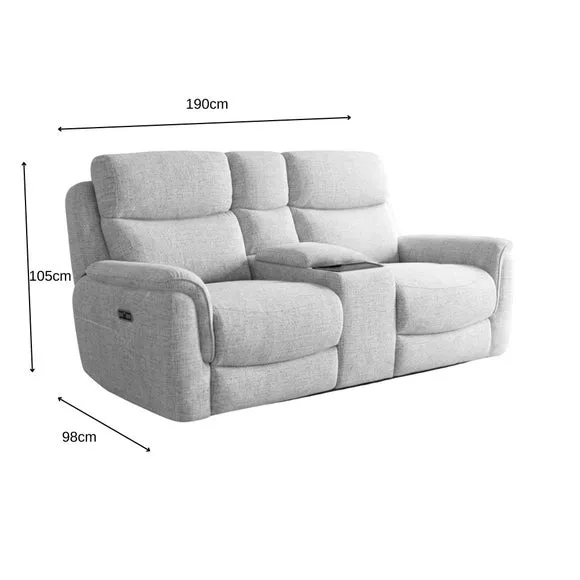 Elgin Power Recliner 2 Seater Sofa With Console 4