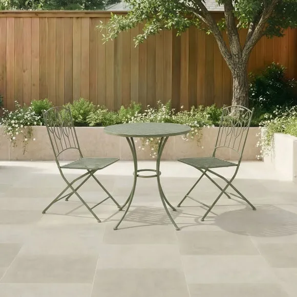 Rustic Leaf Metal Bistro Set 2