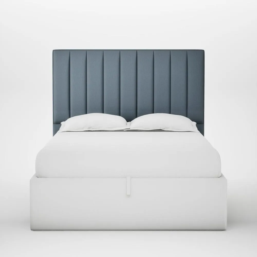 Heal's Retta Headboard Lift Storage Double Smart Cotton Linen Celestial 1