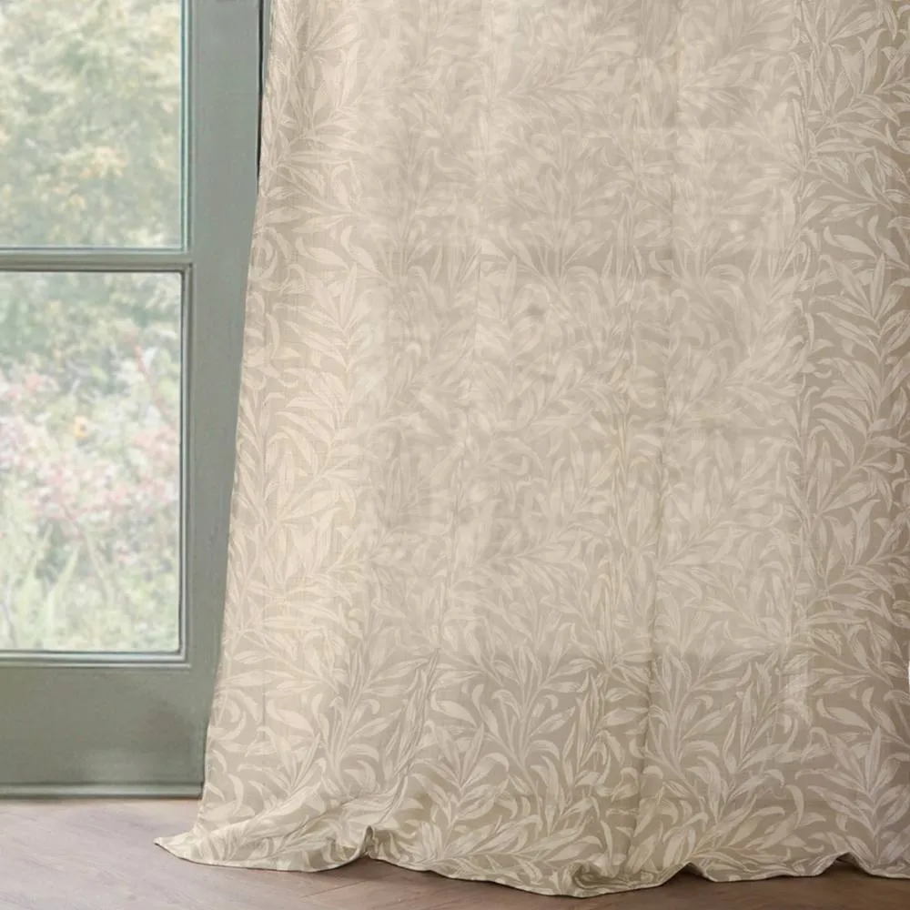 Morris & Co Willow Bough Sheer Curtain Panel in Cream 3