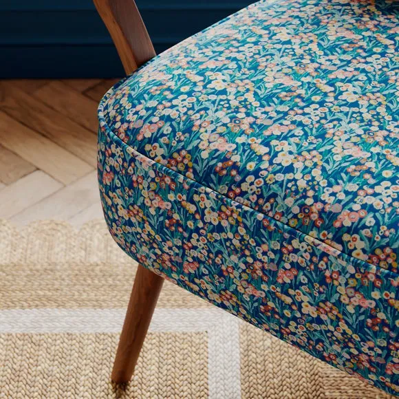 Eliza Harriet Meadow Print Wooden Occasional Armchair 4