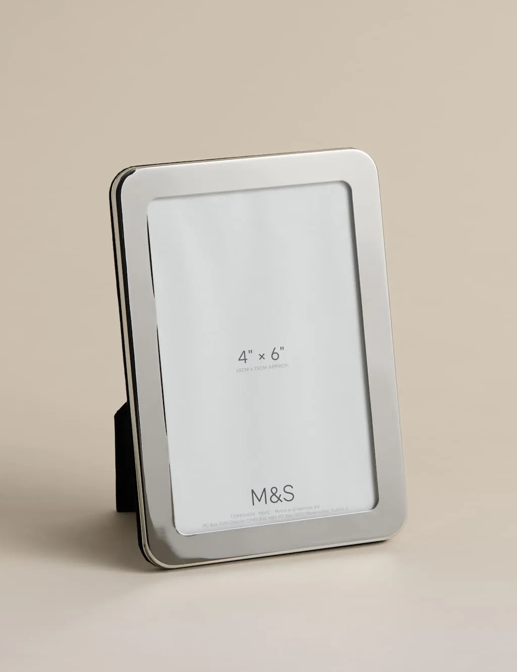 M&S Thick Rounded Photo Frame 4x6 inch Silver