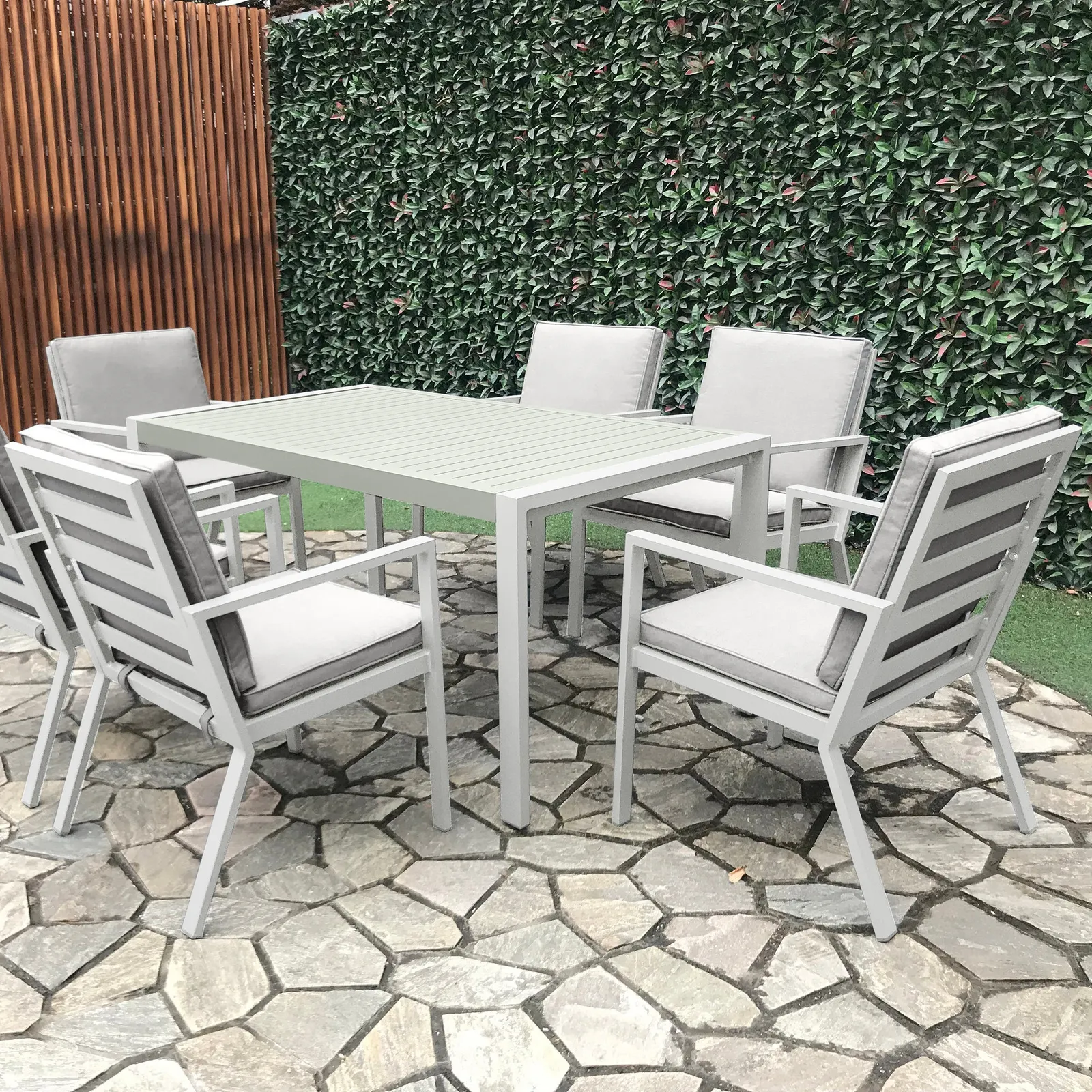 Titchwell 6 Seater White Dining Set White