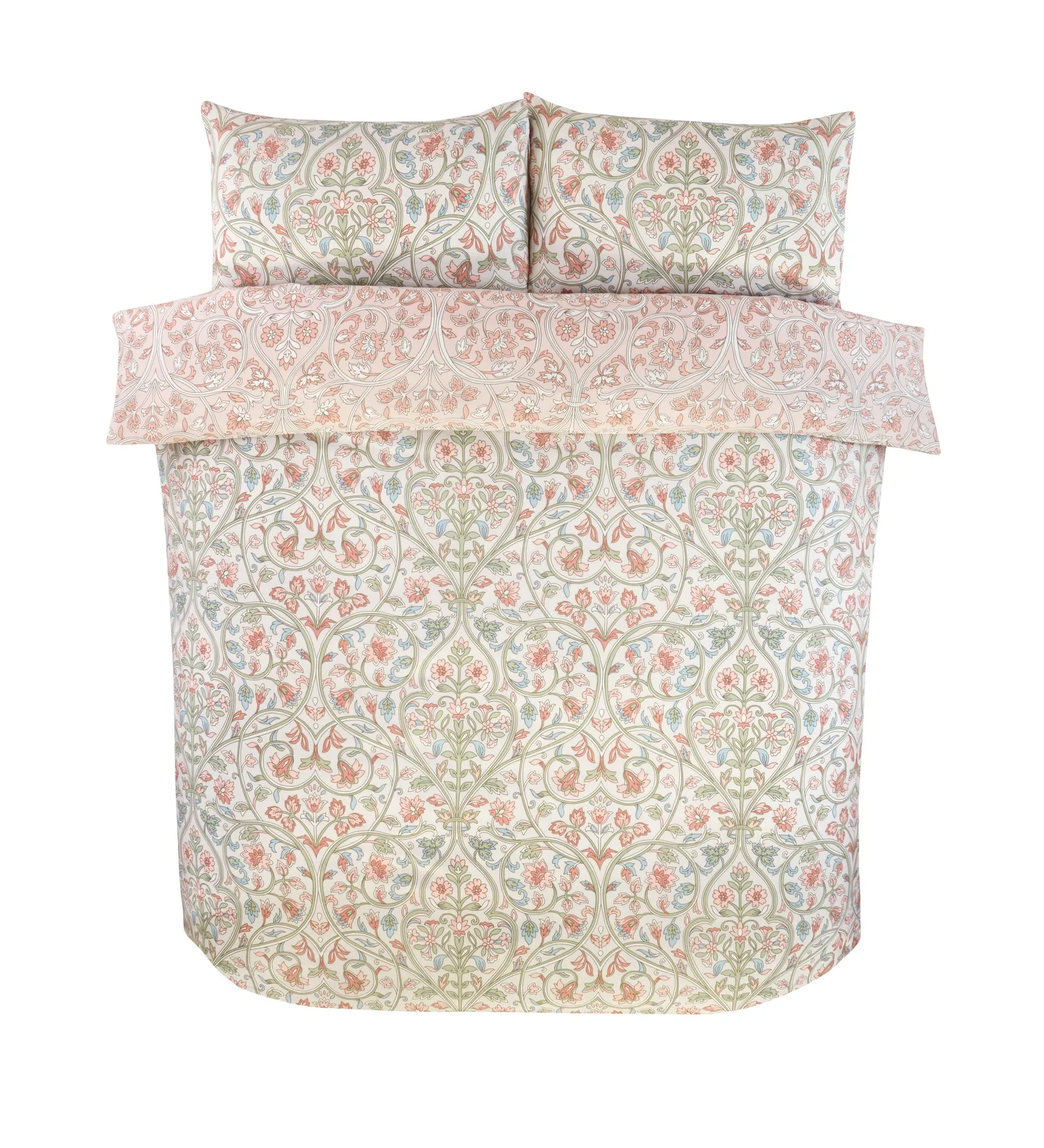 Rapport Home Harrow Microfibre Floral Reversible Duvet Cover Set with Pillowcase in Natural 4