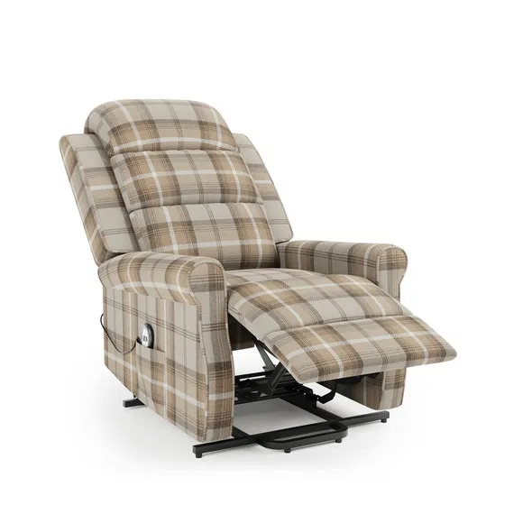 Edith Check Pattern Rise and Recline Chair 4