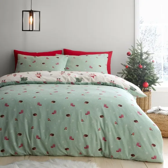 Fusion Christmas Gnomes 100% Cotton Duvet Cover & Pillowcase Set 2