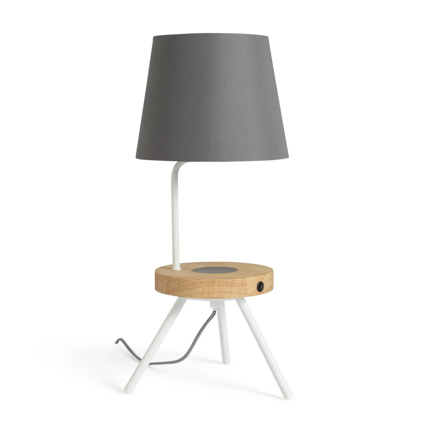 Argos Home Tripod Desk Lamp with Wireless Charging Shelf