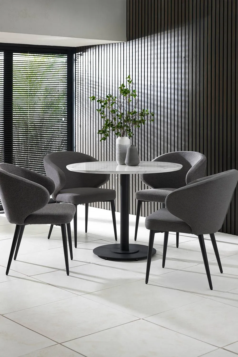 Julian Bowen Marcus Upholstered Dining Chair (Set of 2) in Mid Grey 3