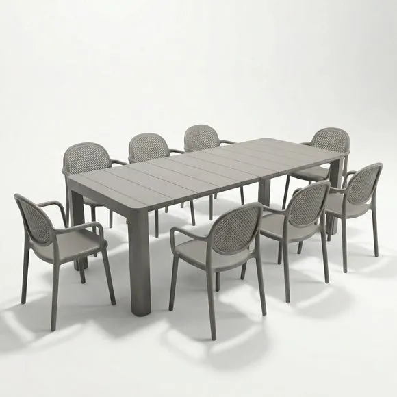 Modura Henrik Rectangular Dining Table with 8 Stina Armchairs 2