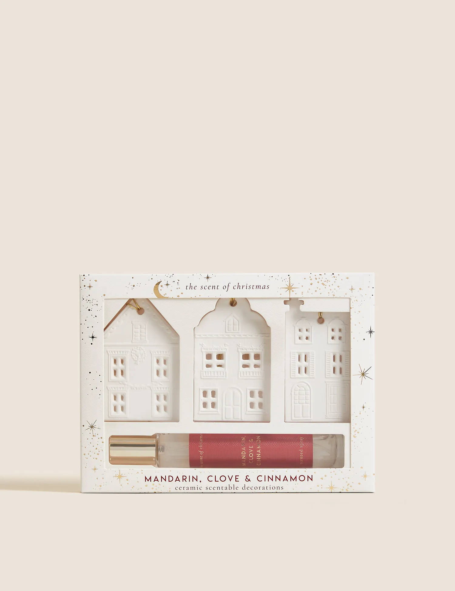 M&S Set of 3 Scentable House Tree Decorations