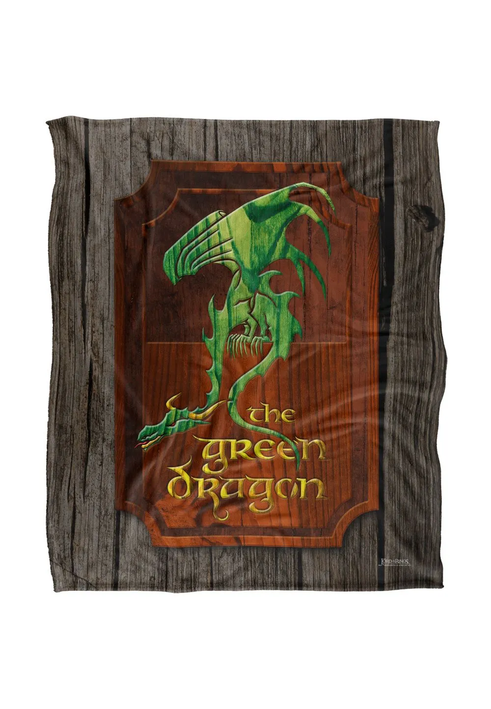 Lord of the Rings The Blanket, 152x127 cm Green Dragon Inn Sign Silky Touch Super Soft Throw Blanket in White