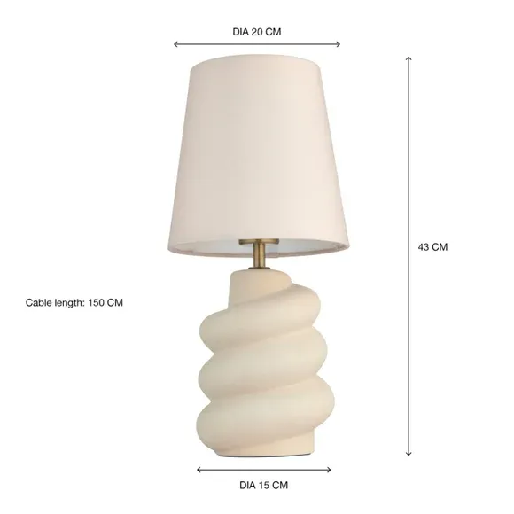 Twirl Ceramic Table Lamp 5