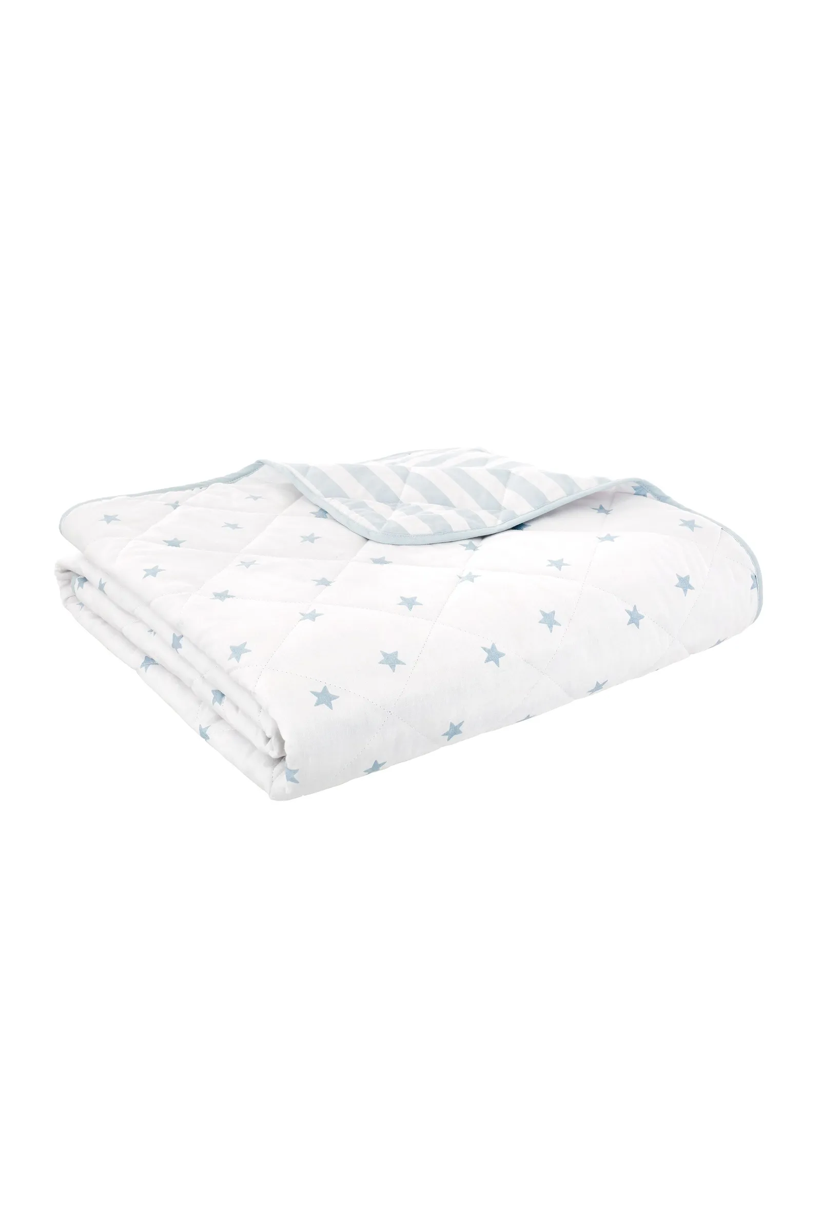 Bianca 'Mini Star & Stripes' Cotton Reversible Bedspread in Blue 4