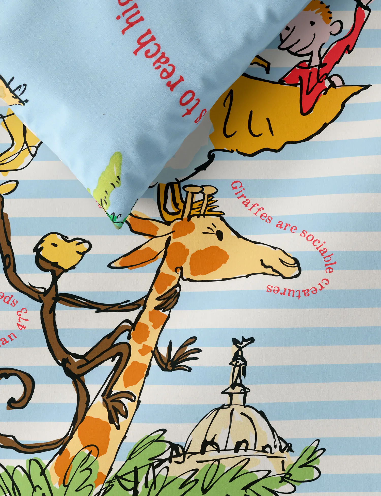 M&S Roald Dahl™ & Nhm™ Pure Cotton Giraffe Bedding Set
