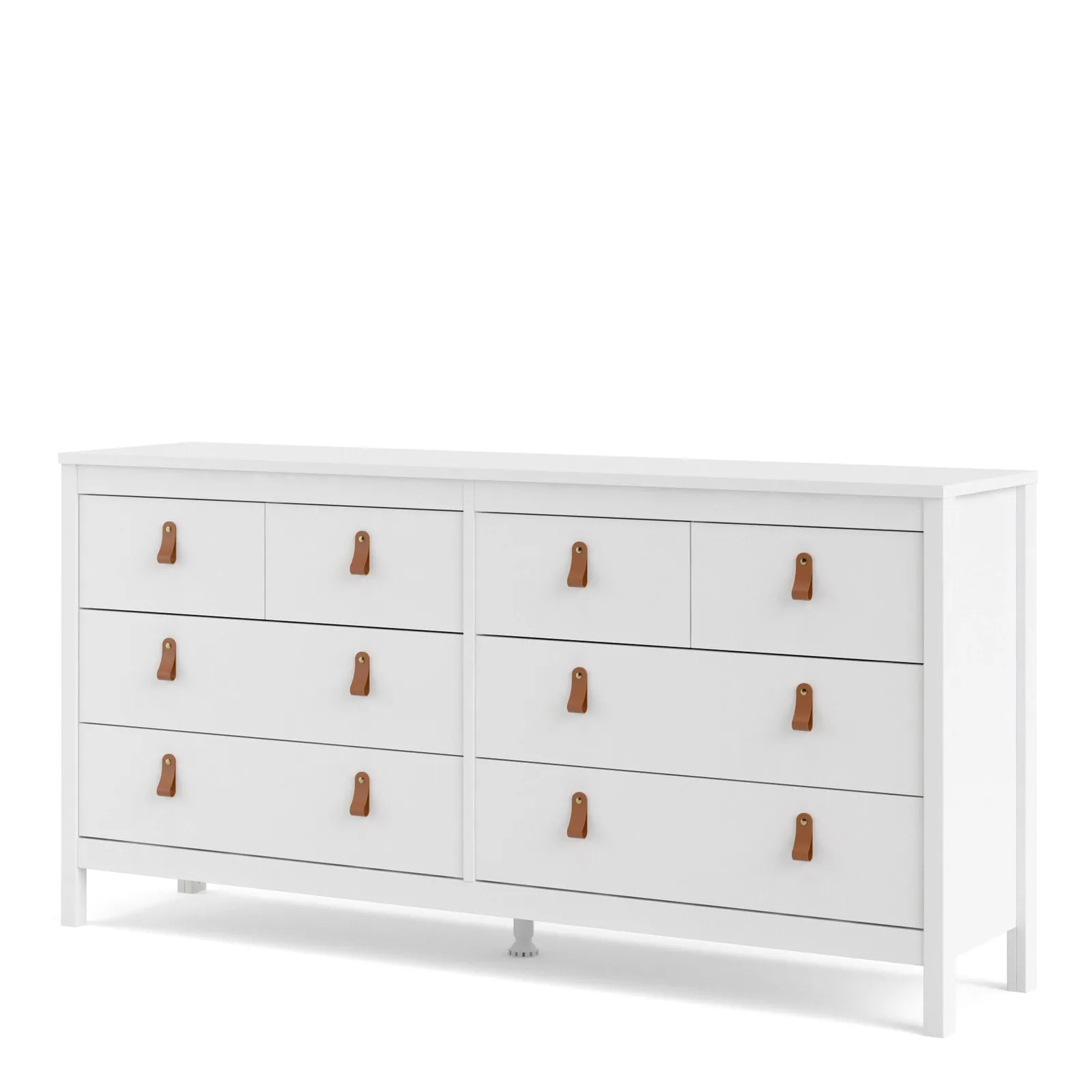 Furniture To Go Barcelona Double Dresser 4+4 Drawers in White 3