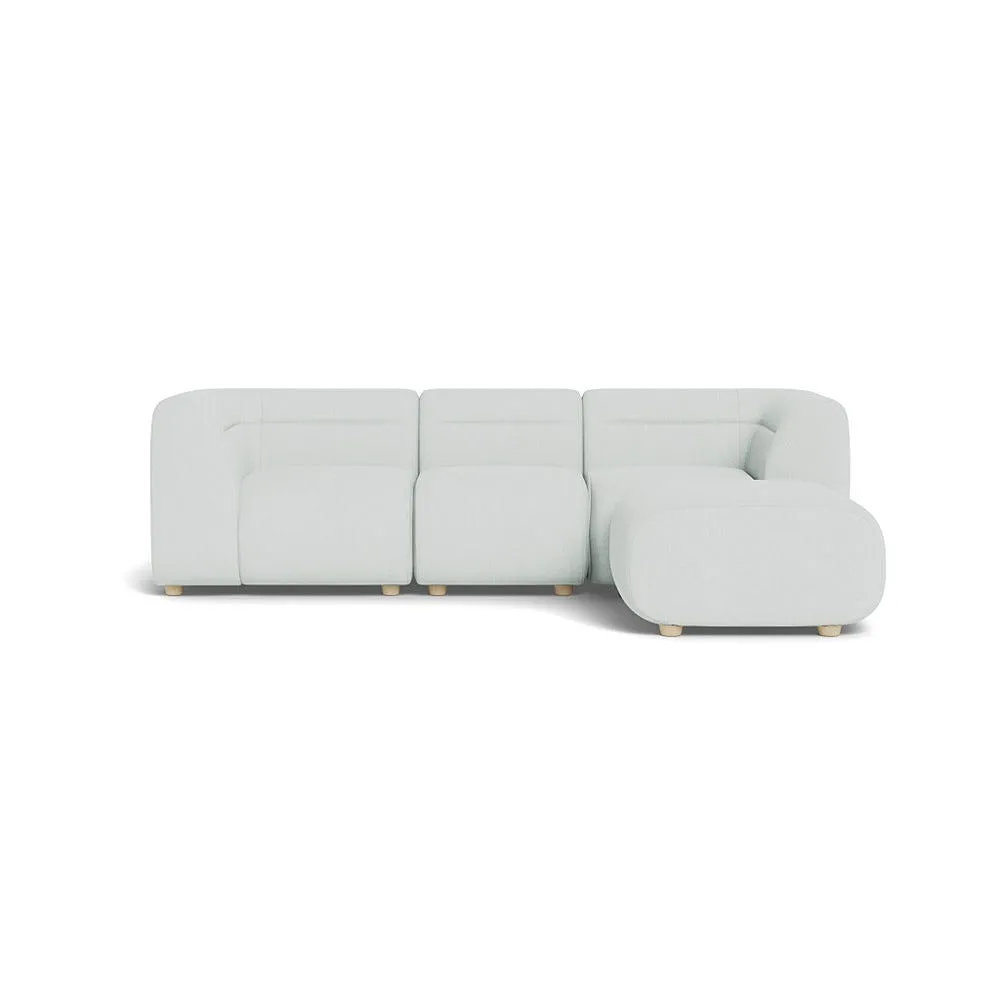 Heal's Lilli Right Hand Facing Corner Sofa Broadweave Tin Natural Beech Feet 1