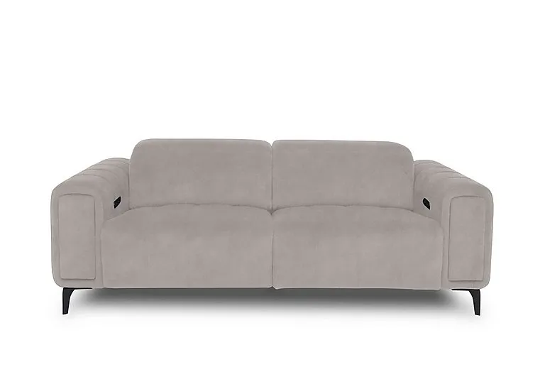 Elphaba Fabric 3 Seater Power Recliner Sofa with Storage Arms - Dexter Ivory - Sofas and Armchairs - In Time for Christmas