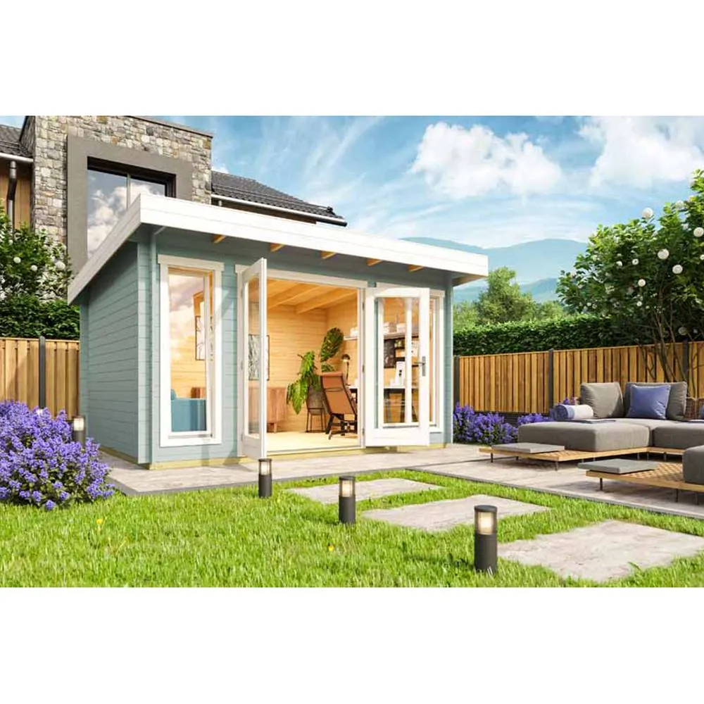 Lasita Maja Ltd Dorset 2-Log Cabin, Garden Room, Home Office - L430xW370xH239.4 cm in Brown 5