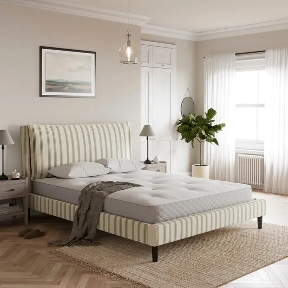 Skylar Folkstone Stripe Pillow Back Bed Frame