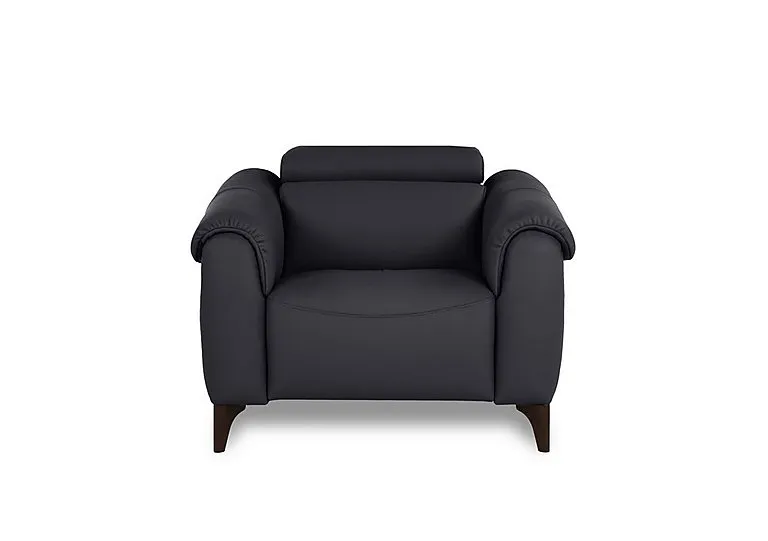 Nicole Leather Armchair - Torello Blu