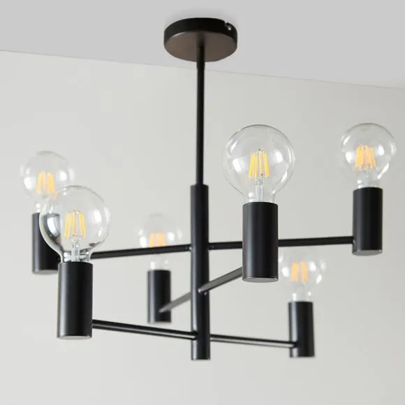 Vogue Forsan 6 Light Semi Flush Ceiling Light 2
