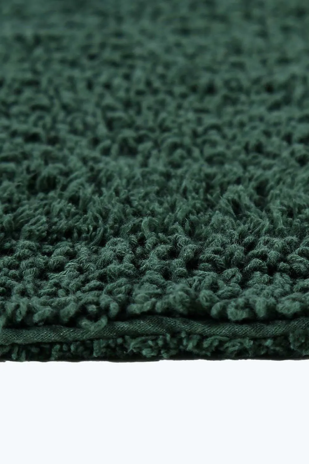 Homescapes Luxury Square Bath Mat 1600GSM 100% Cotton Reversible Shower Mat, 50cm in Dark Green 5